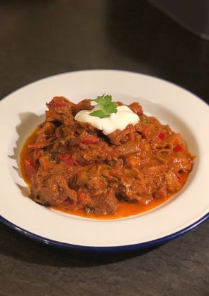 A picture of Goat curry 🐐 🍛.
