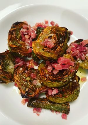 Una foto de Alcachofas en la airfryer
