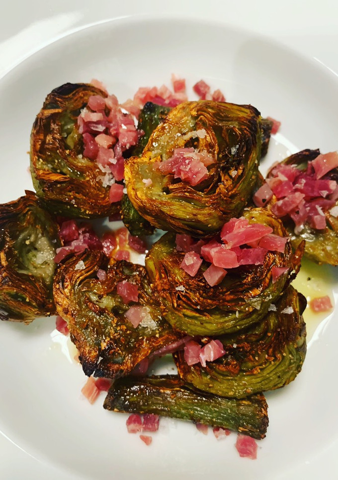 Una foto de Alcachofas en la airfryer