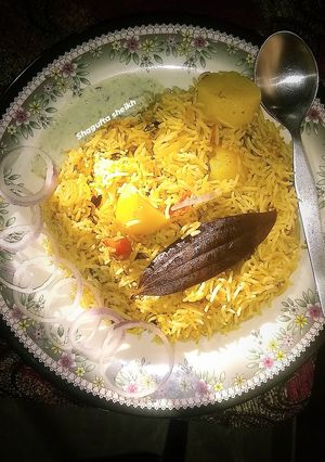 A picture of Aloo Biryani 😋.