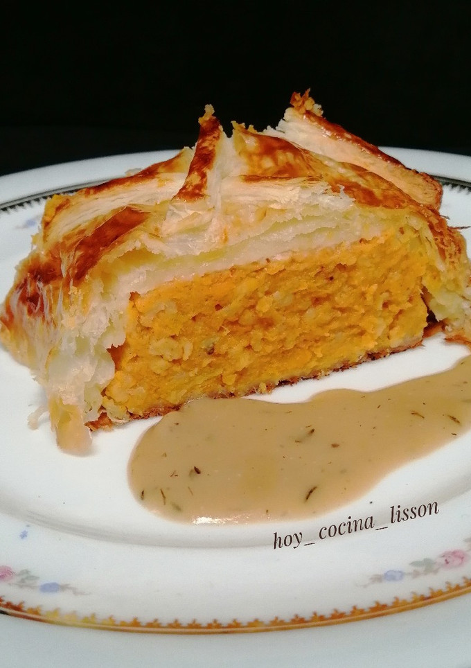 Una foto de Hojaldre relleno de calabaza