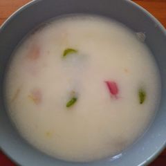 A picture of Pazham kanji (fermented porridge from left over rice).