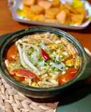 Canh đầu tôm nấu nấm 🍄 🦐