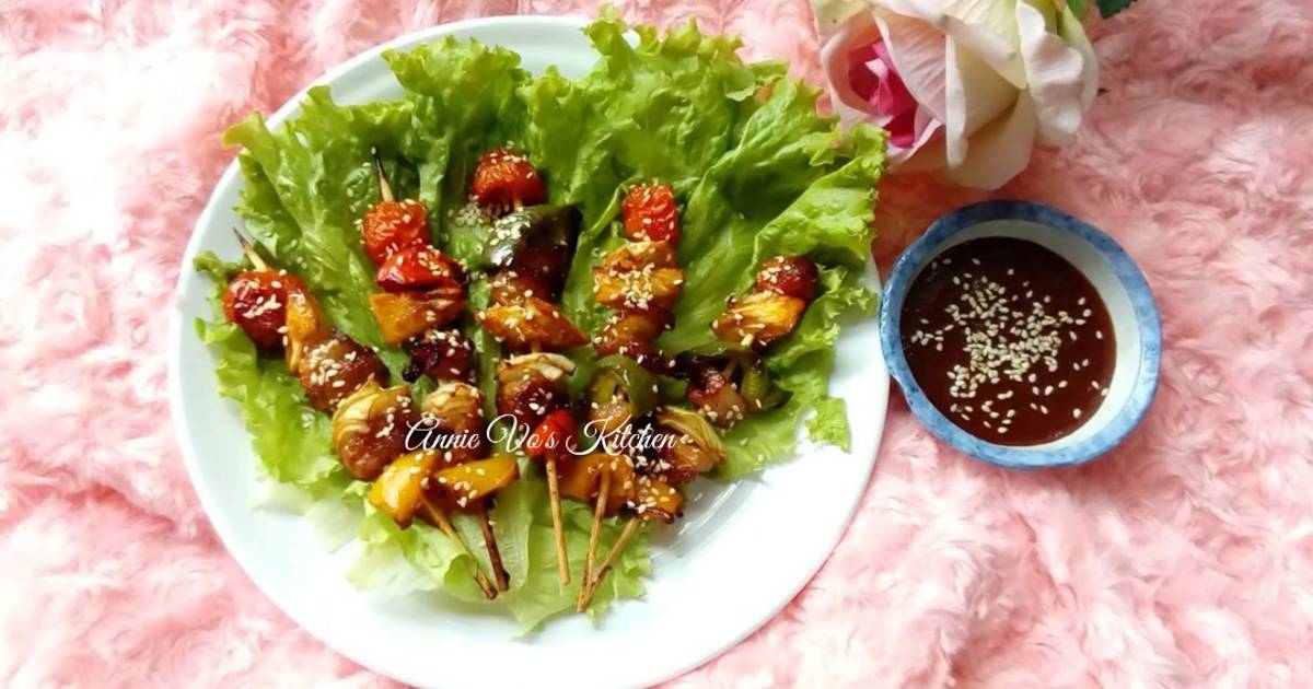 Cách Làm Món Xiên thịt nướng rau củ của Annie Vo - Cookpad