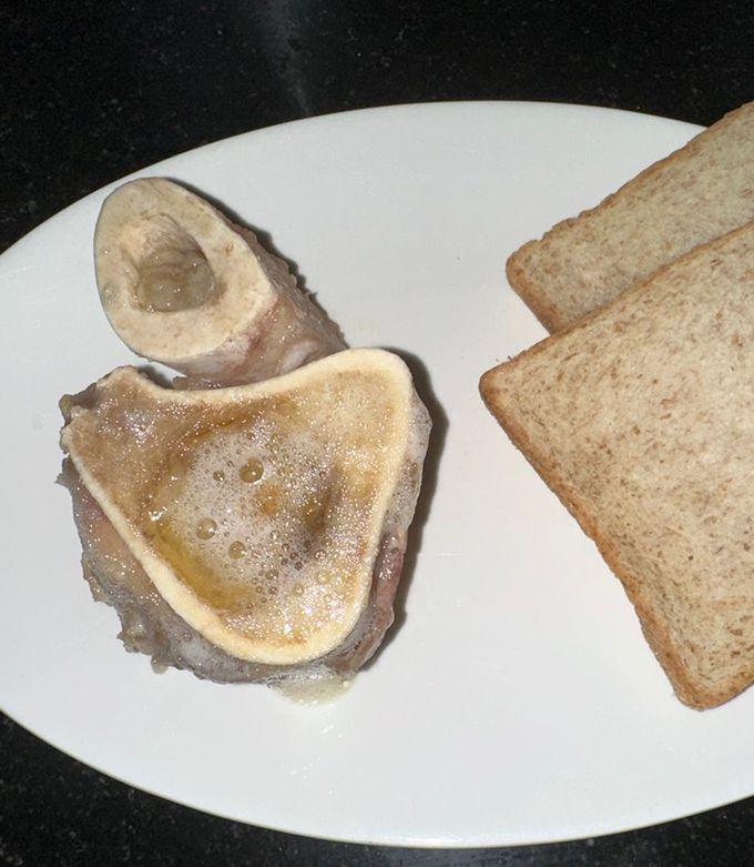 A picture of Bone marrow - sous vide - perfect everytime. 🥰.