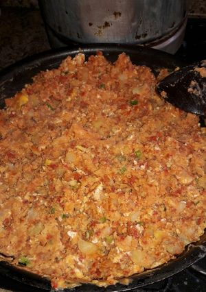 Una foto de Papas con chorizo