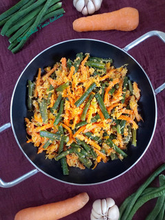 Foto resep Urap Oseng (kacang panjang + wortel)