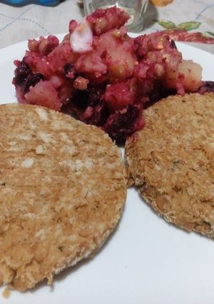 Una foto de Hamburguesas de soja caseras (veganas)