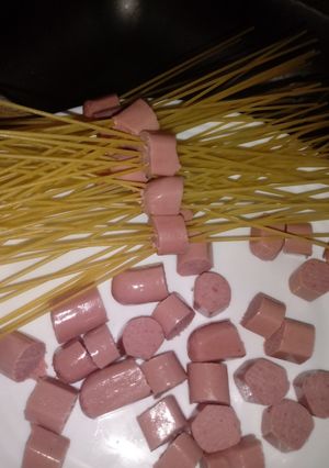 Una foto de Fideos brochette
