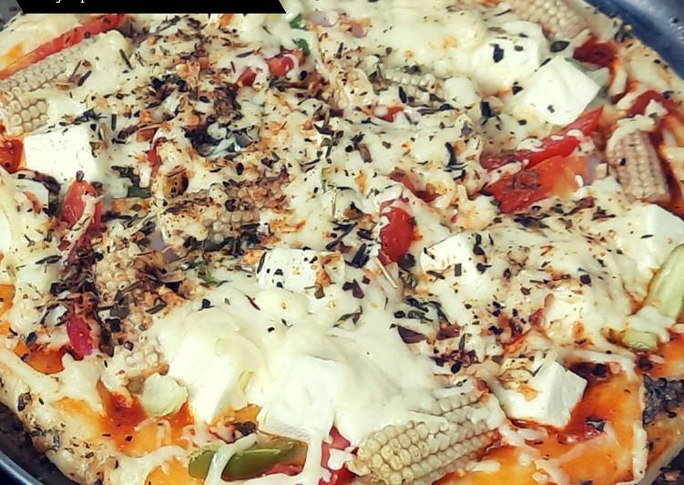 Steps to Make Super Quick Homemade Babycorn Pizza in Kadai