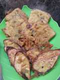 Tempe gembos & terong kriuk