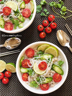 A picture of Thai Rice Noodles Soup.