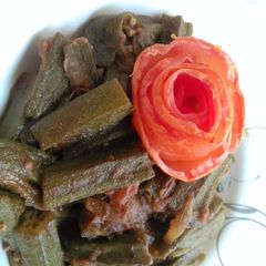 A picture of Achari bhindi.