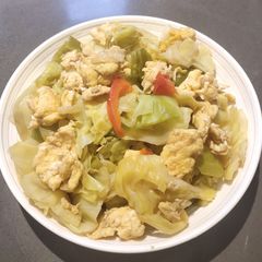Sautéed Cabbage with Eggs A picture of Sautéed Cabbage with Eggs.