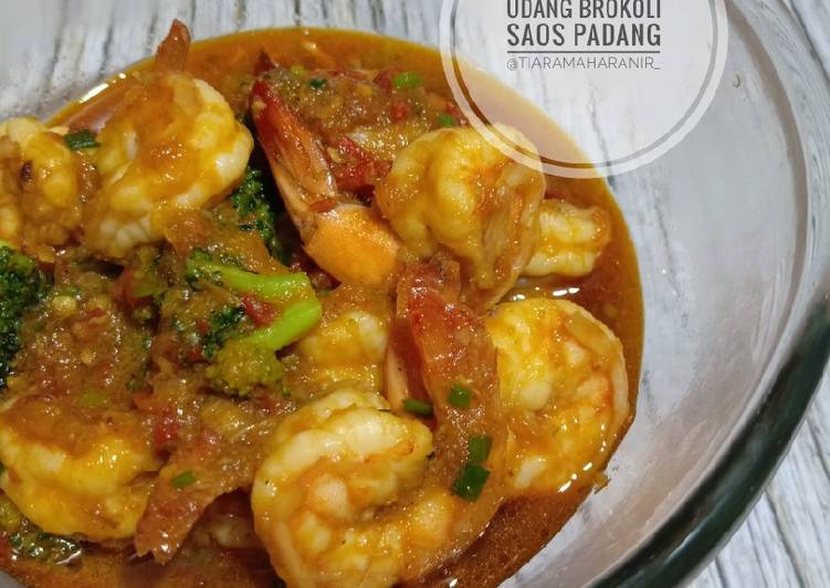 Resep Udang Brokoli Saos Padang, Menggugah Selera