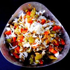 A picture of Carrot-Beans-Coconut Vepudu.