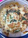 Frittata de coliflor y espinacas keto