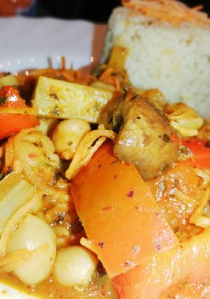 Csicseriborsó ragu gombával-édesköménnyel recept fotója