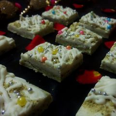 Pista chocolate burfi A picture of Pista chocolate burfi.