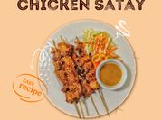A picture of peanut butter chicken satay