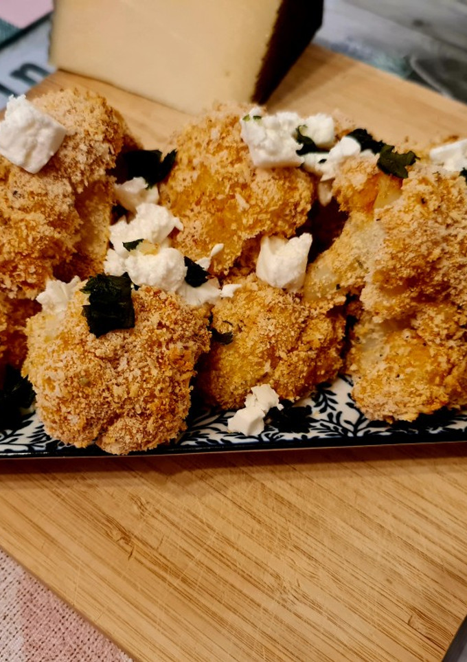 Una foto de Coliflor rebozada en airfryer