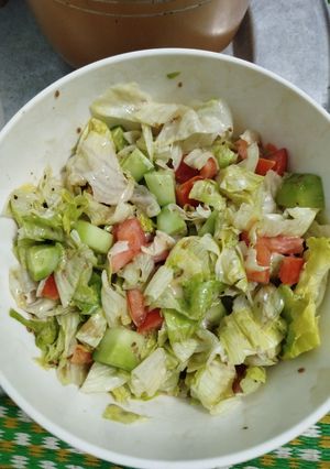 Hình của món Salad sốt mè rang.