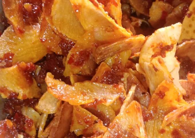 Resep Keripik Singkong Pedas Manis Endulss By Bini Aceng Oleh Duwik