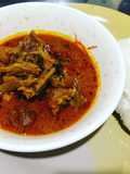 Banga soup with pounded yamg