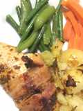 Baked Chicken with pesto and bacon