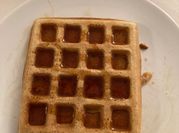 Una foto de waffles para merienda