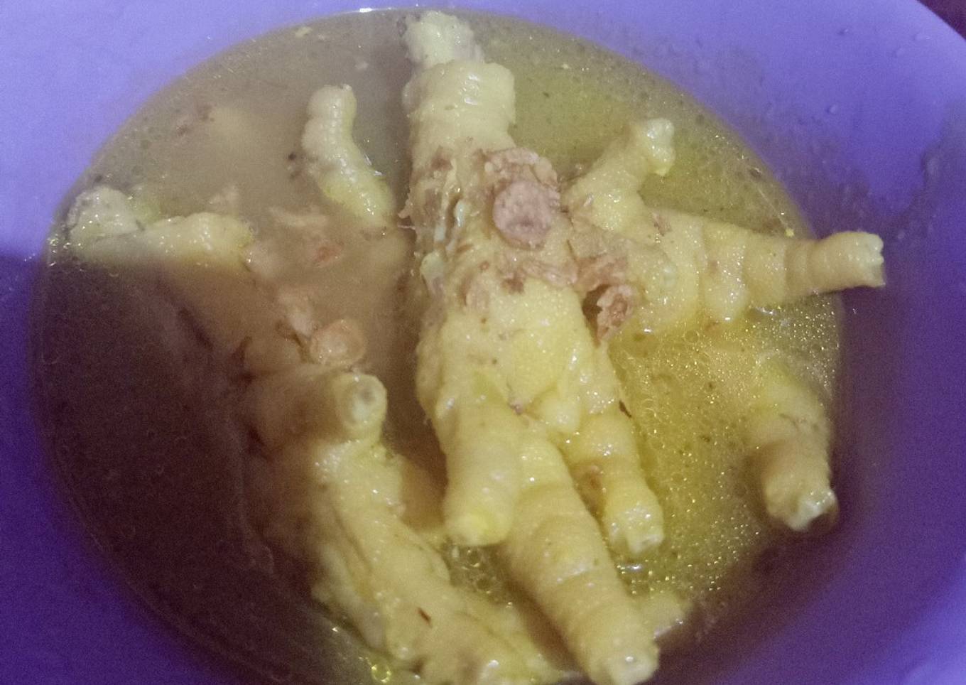 Soto ceker kuah kuning