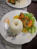 Pollo con naranja y mostaza