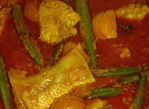 Gambar Ikan merah masak kari