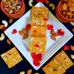 A picture of Chickpea flour burfi/ besan burfi.