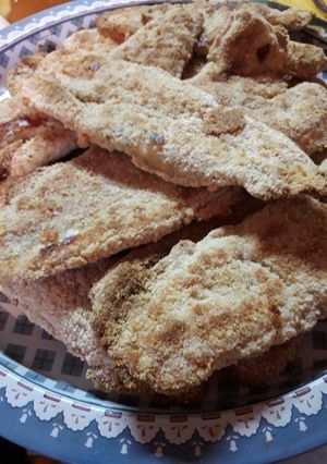 Una foto de Milanesas de merluza saludables. 😋