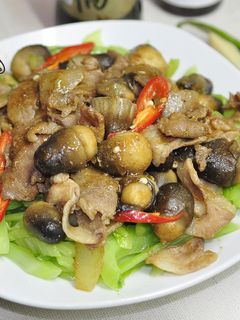 醬燒草菇佐芥菜心 的食譜成品照片