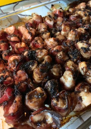 Una foto de Pollo a la panceta con azúcar negra