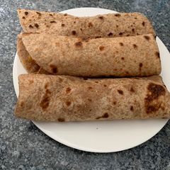 A picture of Layered Chappathi (Traditional Indian wheat bread).