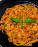 Creamy Tomato Seafood Tagliatelle