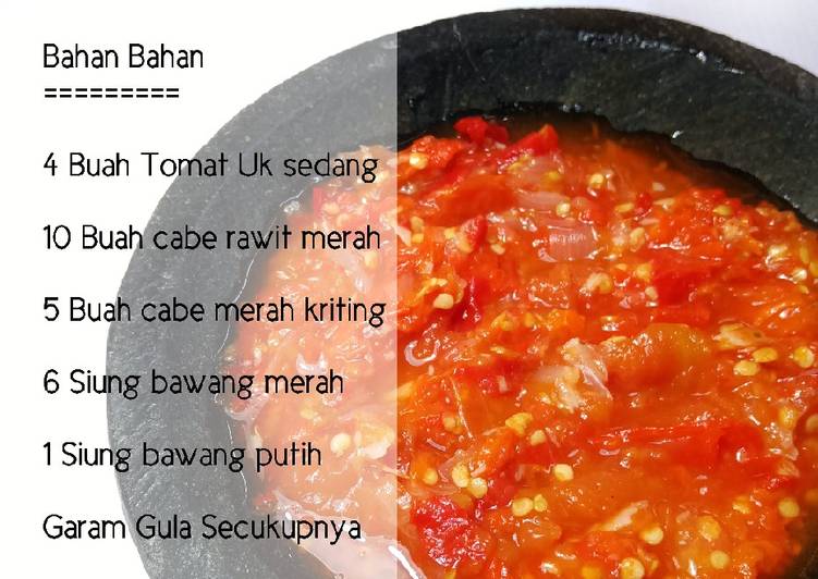 Resep Sambel Seupan Tomat Anti Gagal