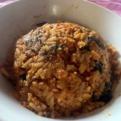 A picture of Chicken jollof.