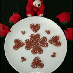 A picture of Beetroot peanut katli.