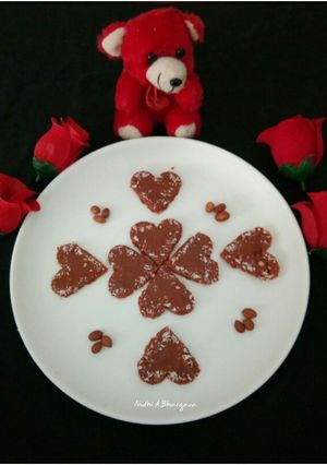 A picture of Beetroot peanut katli.