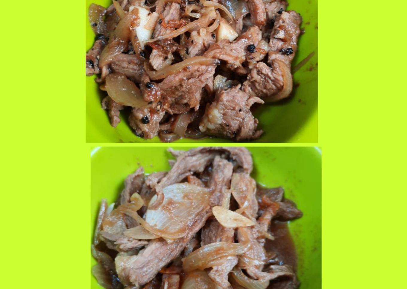Beef teriyaki original dan blackpepper simple