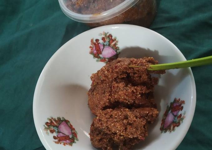 Sambel pecel pedas manis cuma 9 bahan