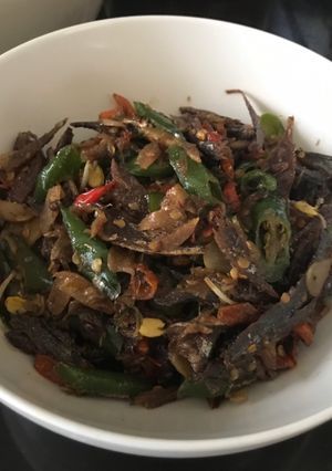Foto resep Oseng ikan asin lombok ijo