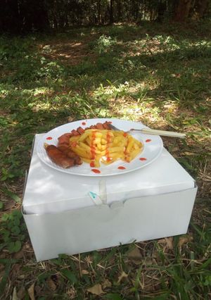 A picture of Wet fried Smokies.