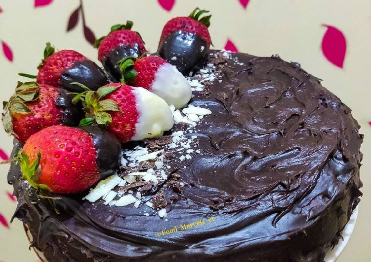 Steps to Prepare Perfect Whole Wheat Eggless Dark Chocolate cake using Jaggery and Curd