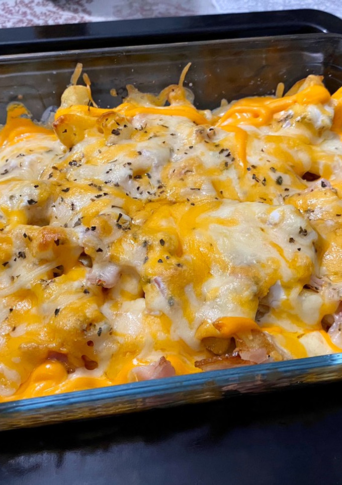 Una foto de Patatas cheddar bacon