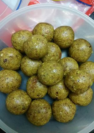 A picture of Winter special dry fruit ladoo.